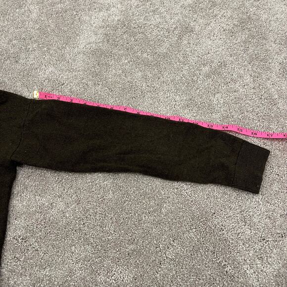 Ellen Tracy Women's 100% Extra Fine Merino Wool Sweater Leather Detail‎ M - Picture 10 of 12